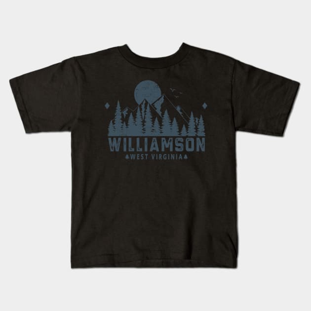 Williamson West Virginia Mountain Sight Kids T-Shirt by jennlie